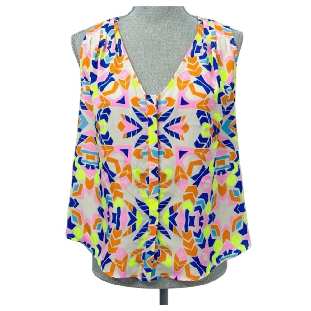 Mara Hoffman Tank Top XS Sleeveless Shirt Colorful Neon Dopamine Cropped Resort